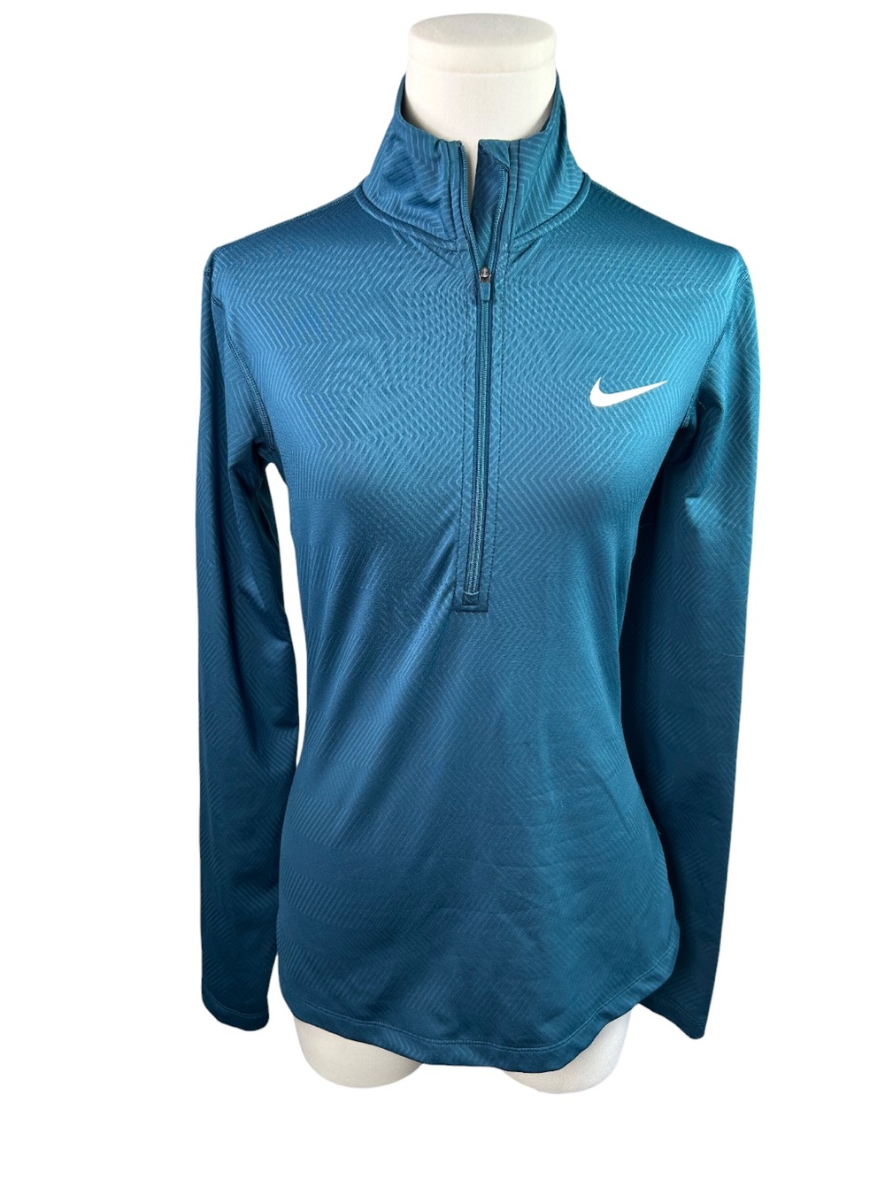 Nike Pro Dri-FIT Teal Training Set Quarter Zip Top & Leggings XS/S - Picture 6 of 11